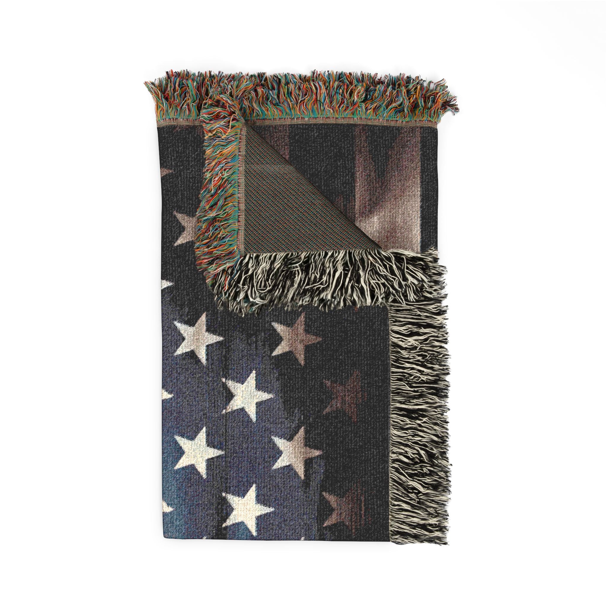 American Flag Woven Blanket