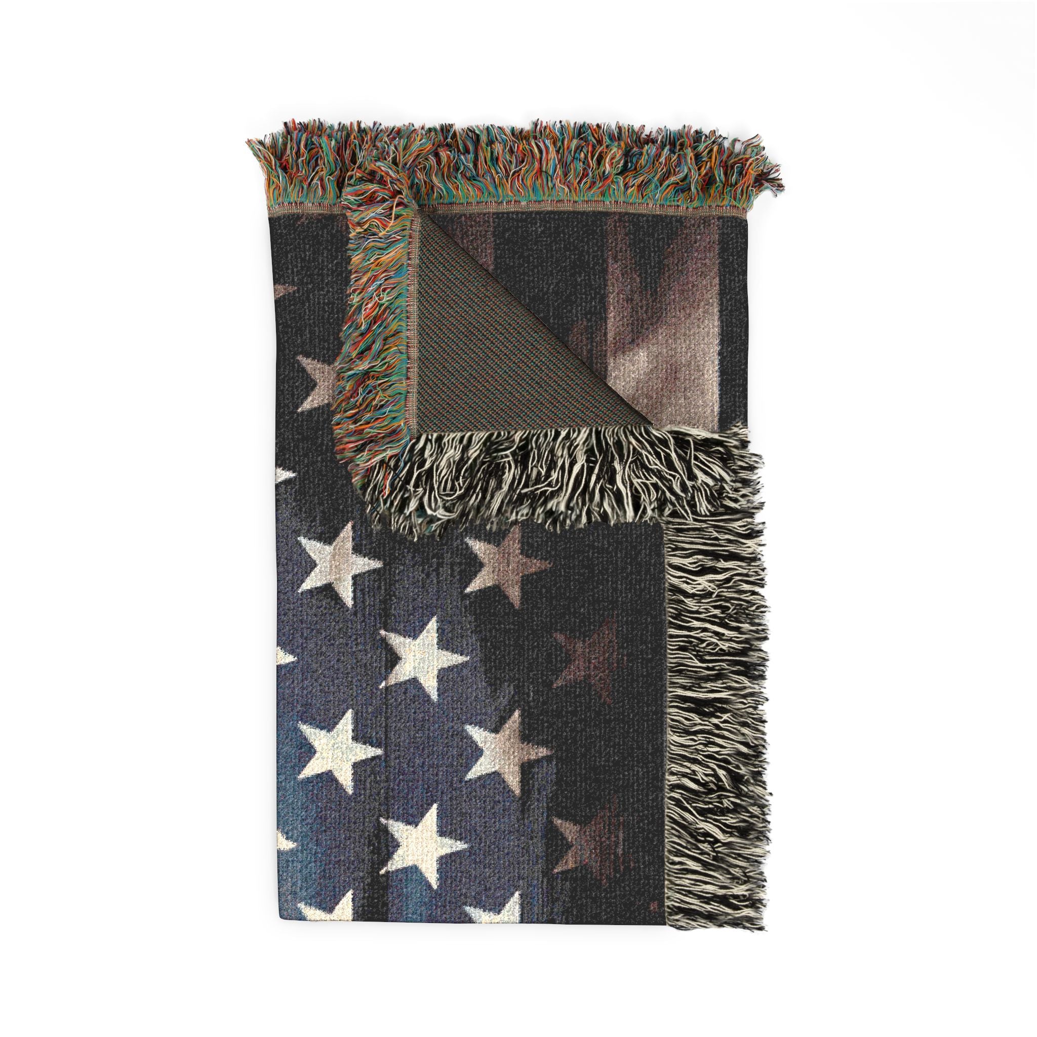 American Flag Woven Blanket