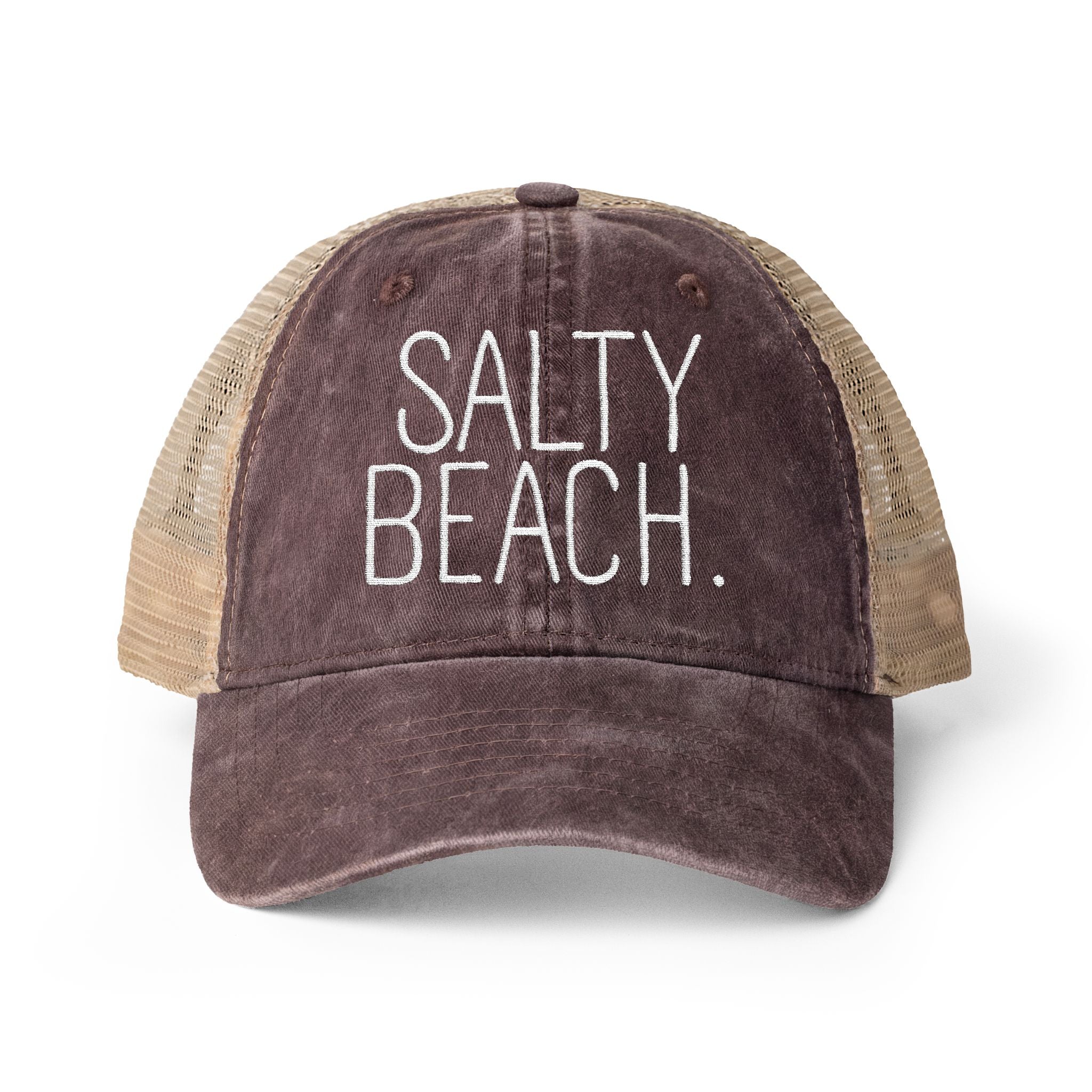 Salty Beach Washed Mesh-Back Cap