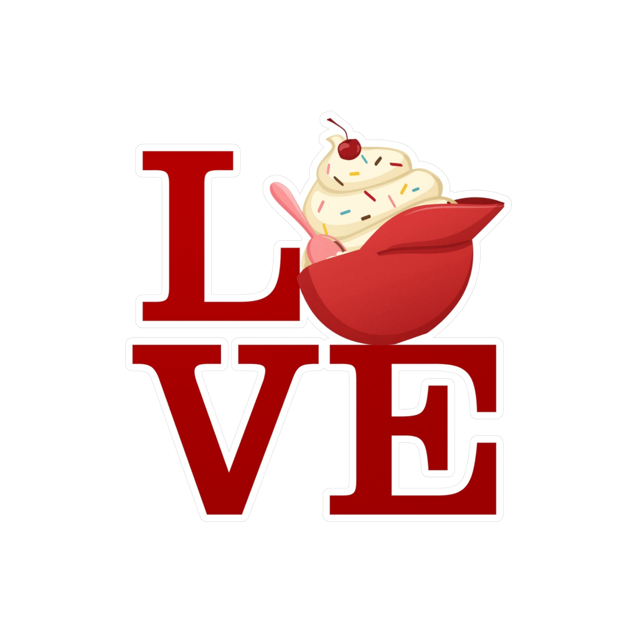 Philly LOVE Baseball Ice Cream Helmet- Kiss-Cut Vinyl Decal Sticker