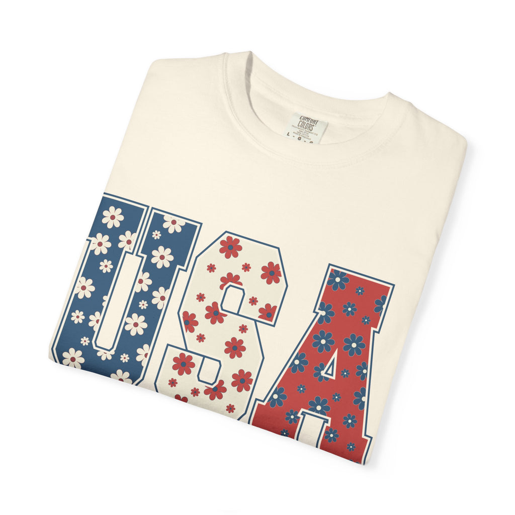 USA Floral Tee