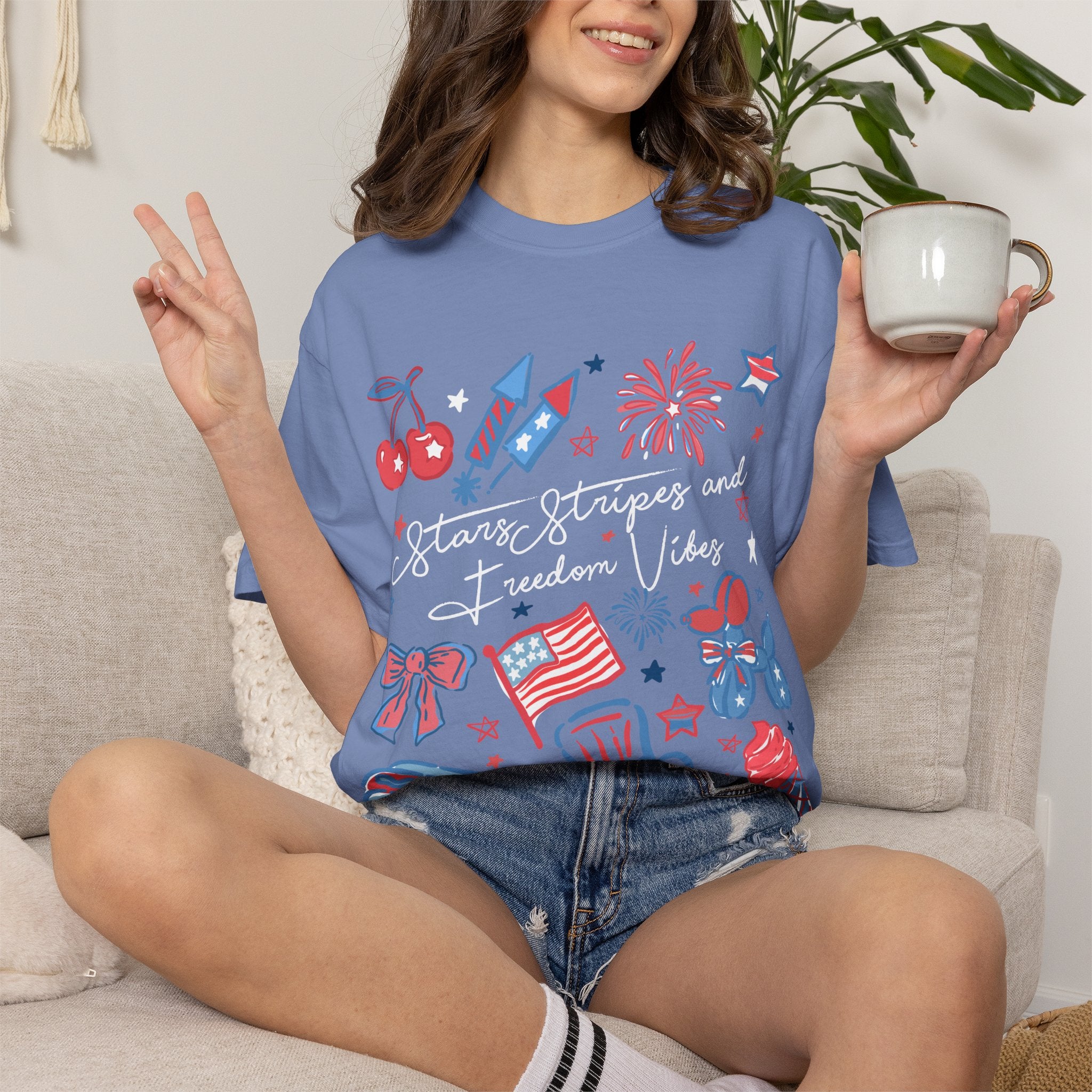Stars, Stripes & Freedom Vibes Tee