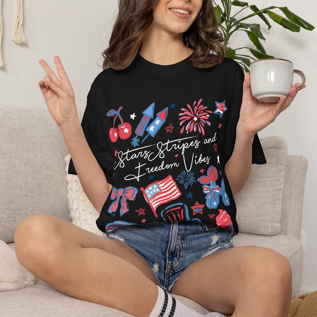 Stars, Stripes & Freedom Vibes Tee