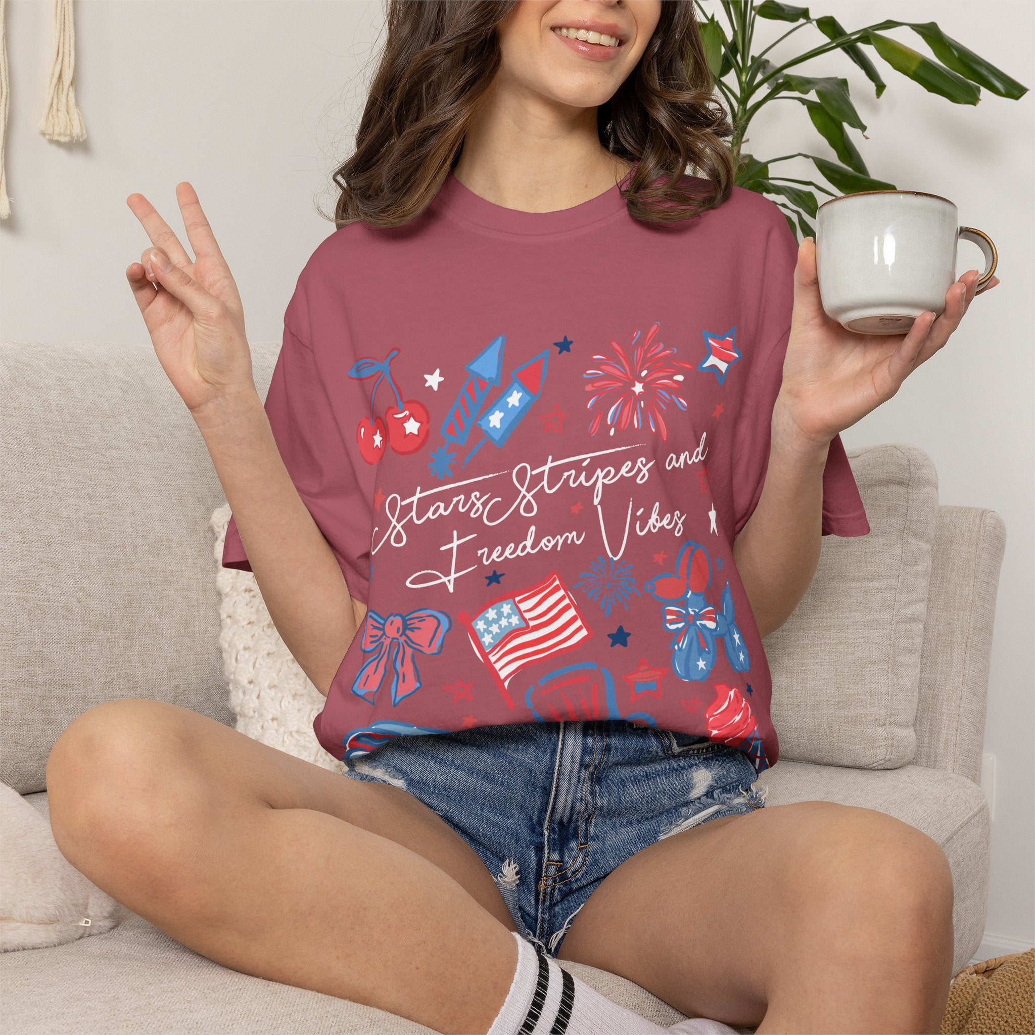 Stars, Stripes & Freedom Vibes Tee