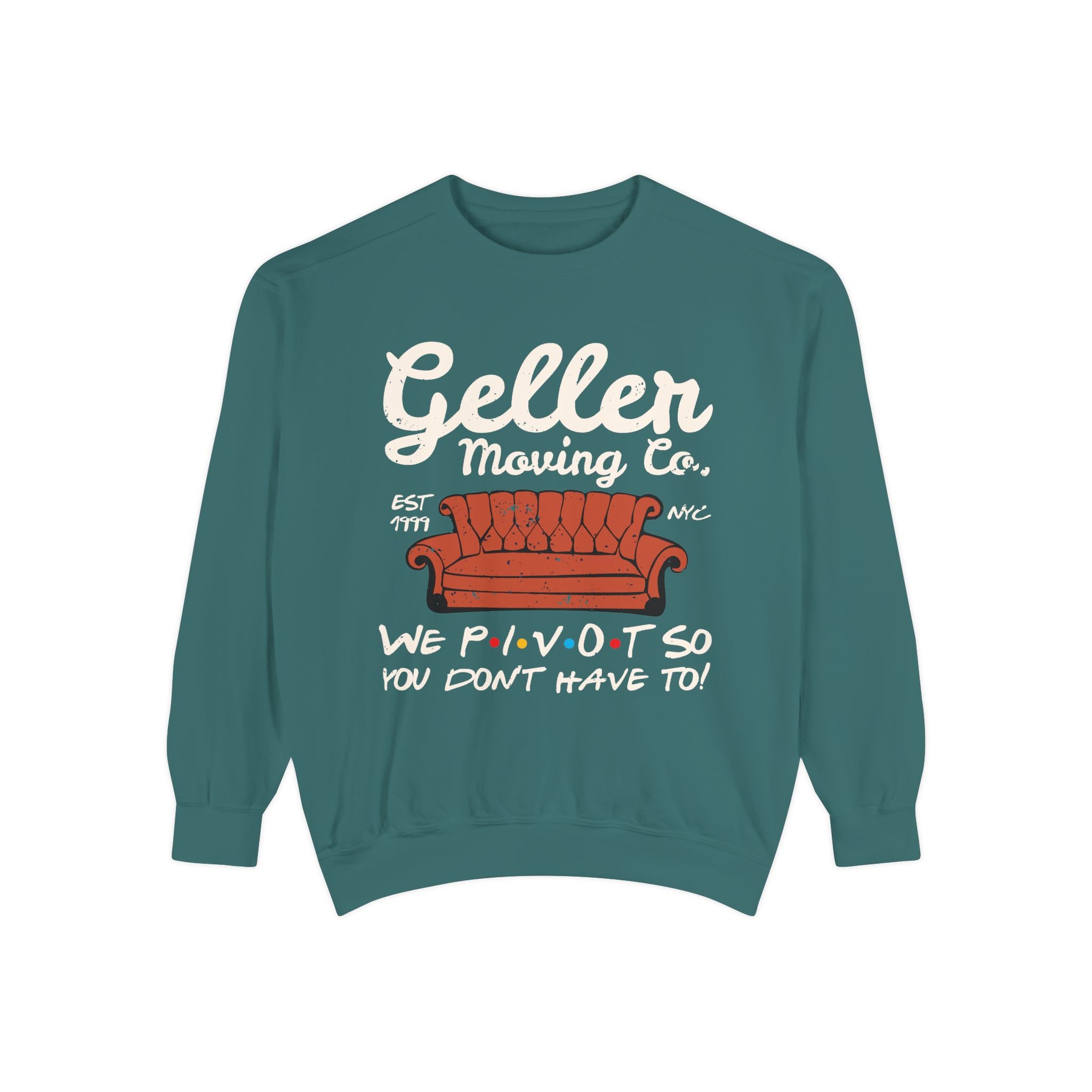 Friends Inspired Geller Moving Co. Pivot Crewneck Sweatshirt