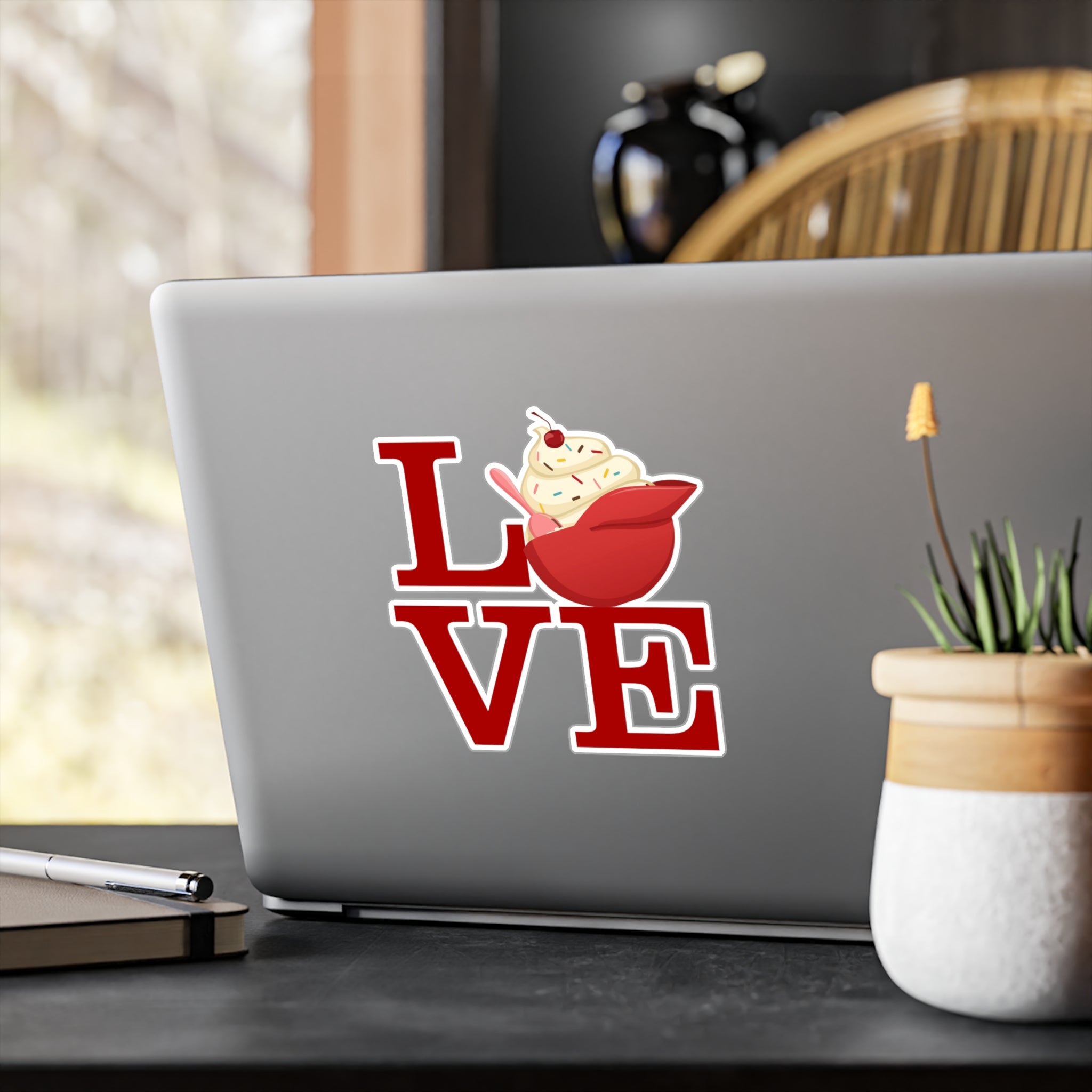 Philly LOVE Baseball Ice Cream Helmet- Kiss-Cut Vinyl Decal Sticker