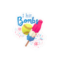 "I Hit Bombs" Softball Kiss-Cut Vinyl Decal Sticker