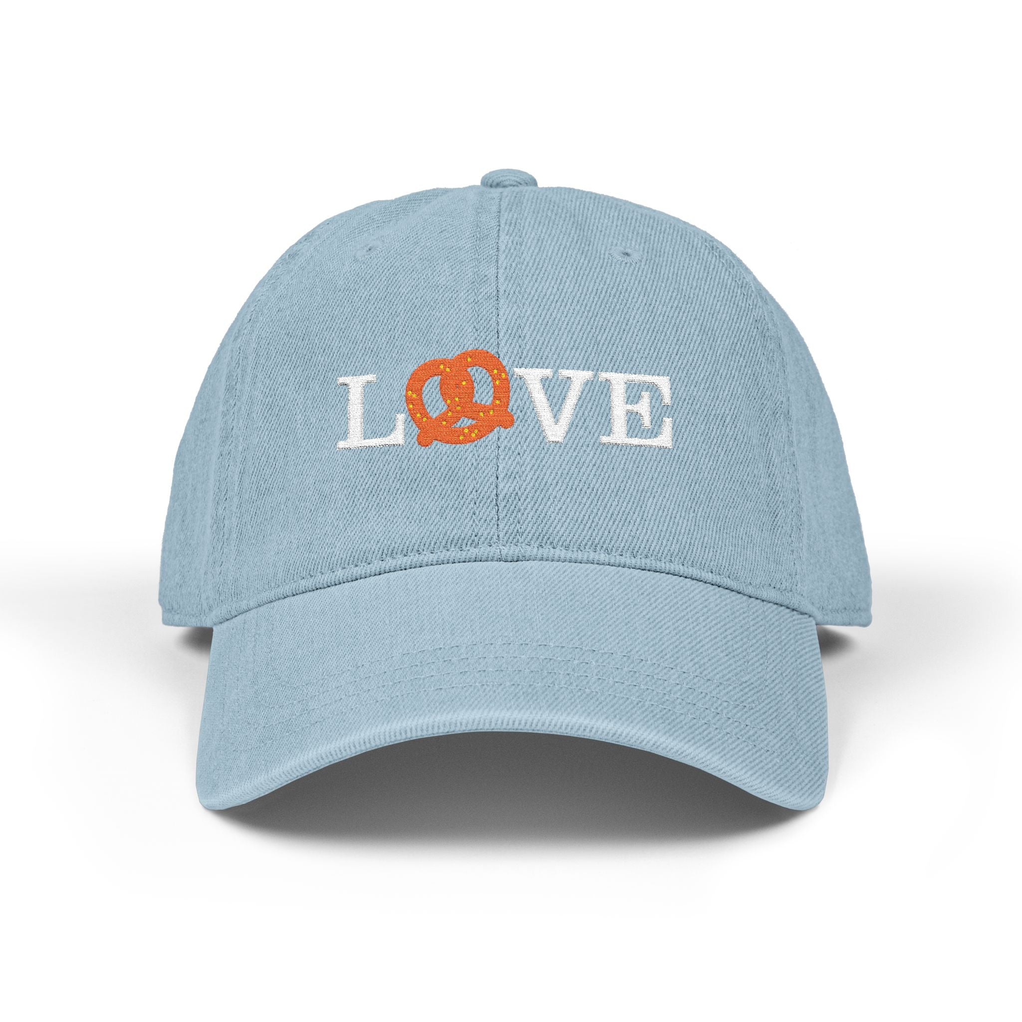 Embroidered LOVE Pretzel Philly adjustable baseball hat