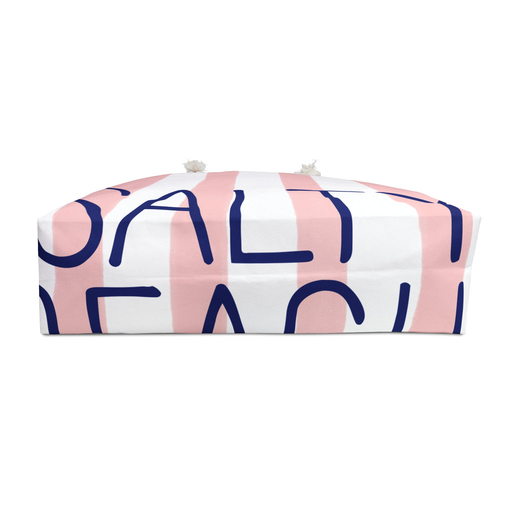 Salty Beach Striped Large Tote