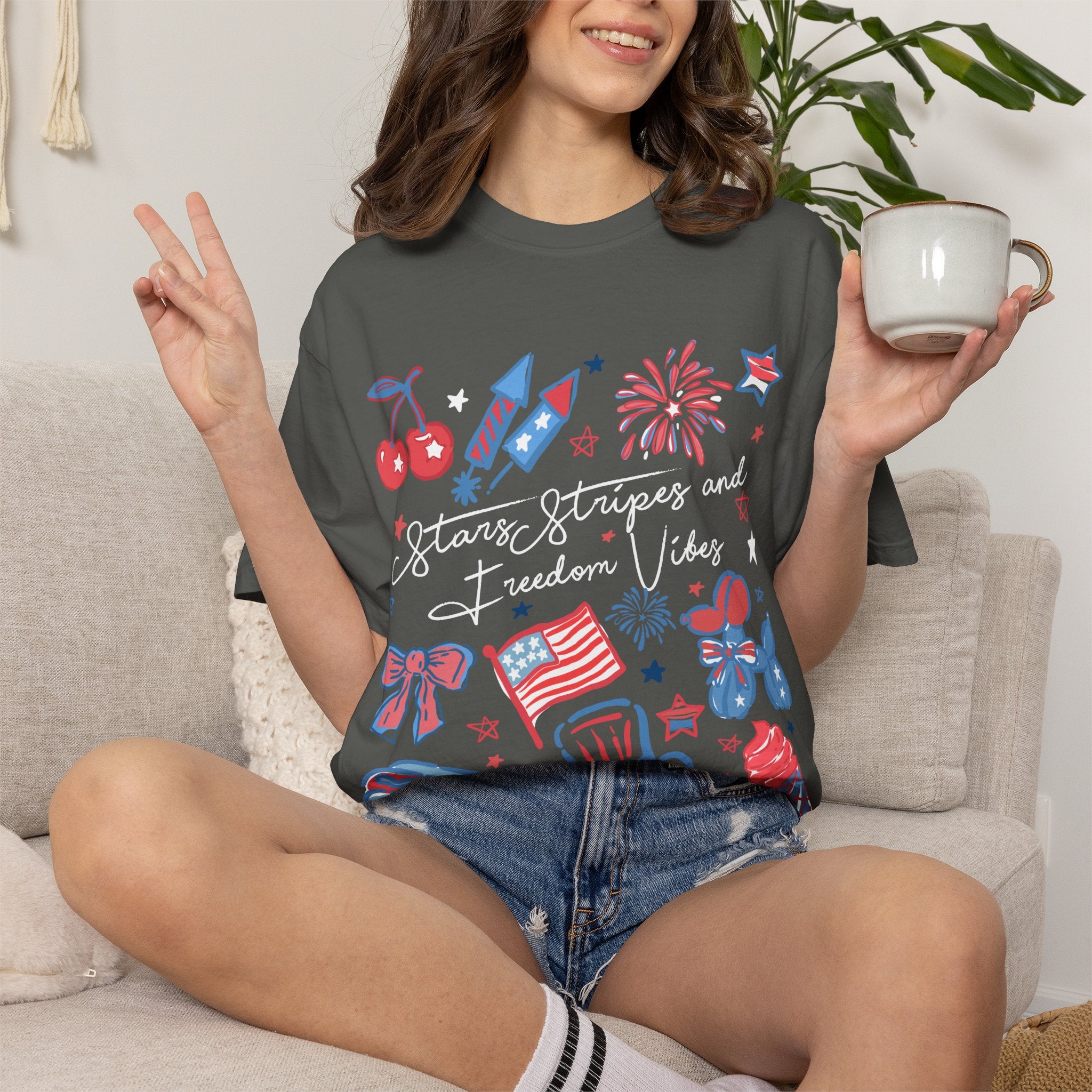 Stars, Stripes & Freedom Vibes Tee