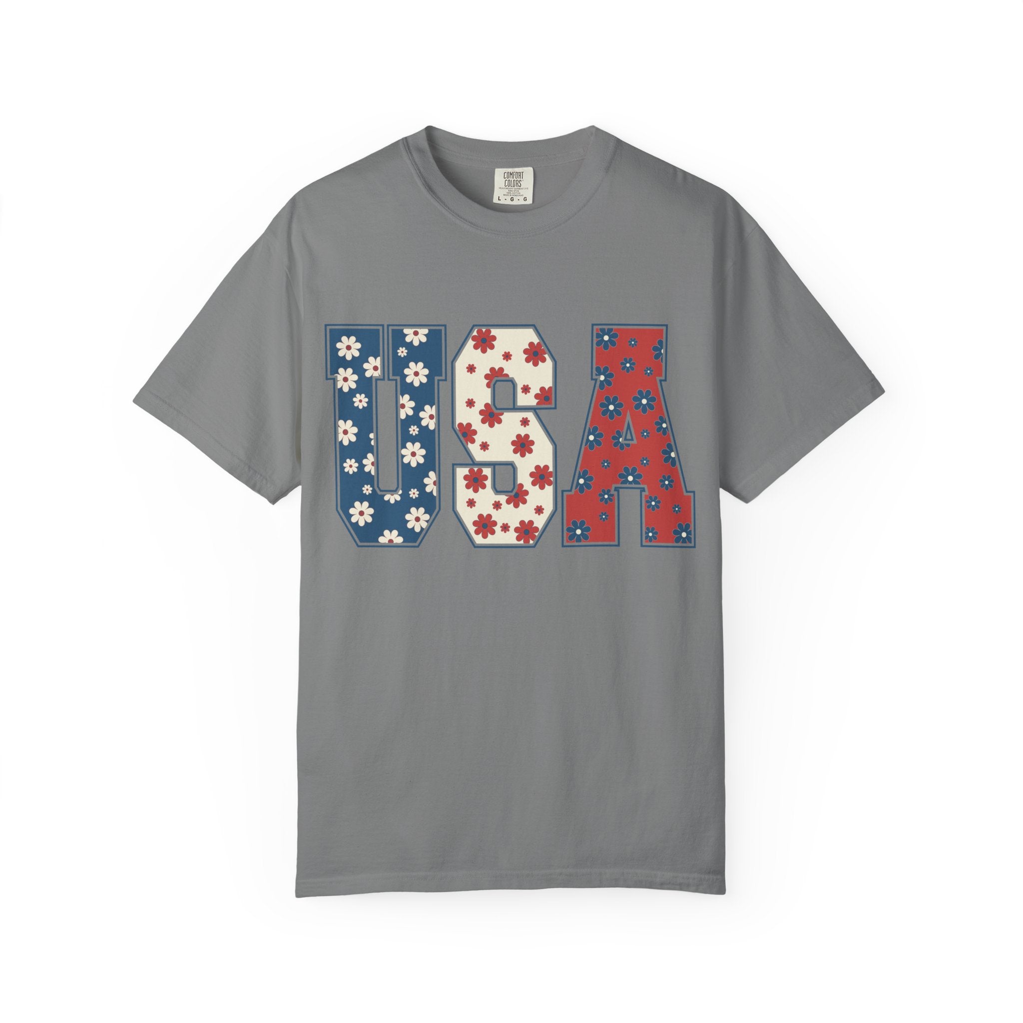 USA Floral Tee