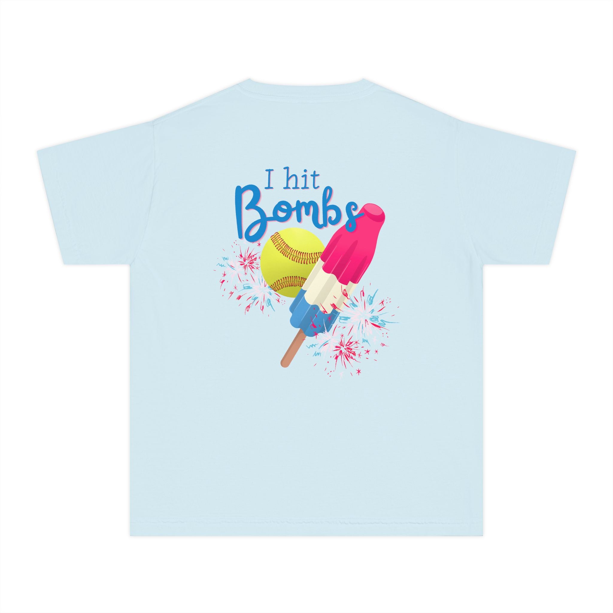 Youth "I Hit Bombs" Popsicle Softball Tee