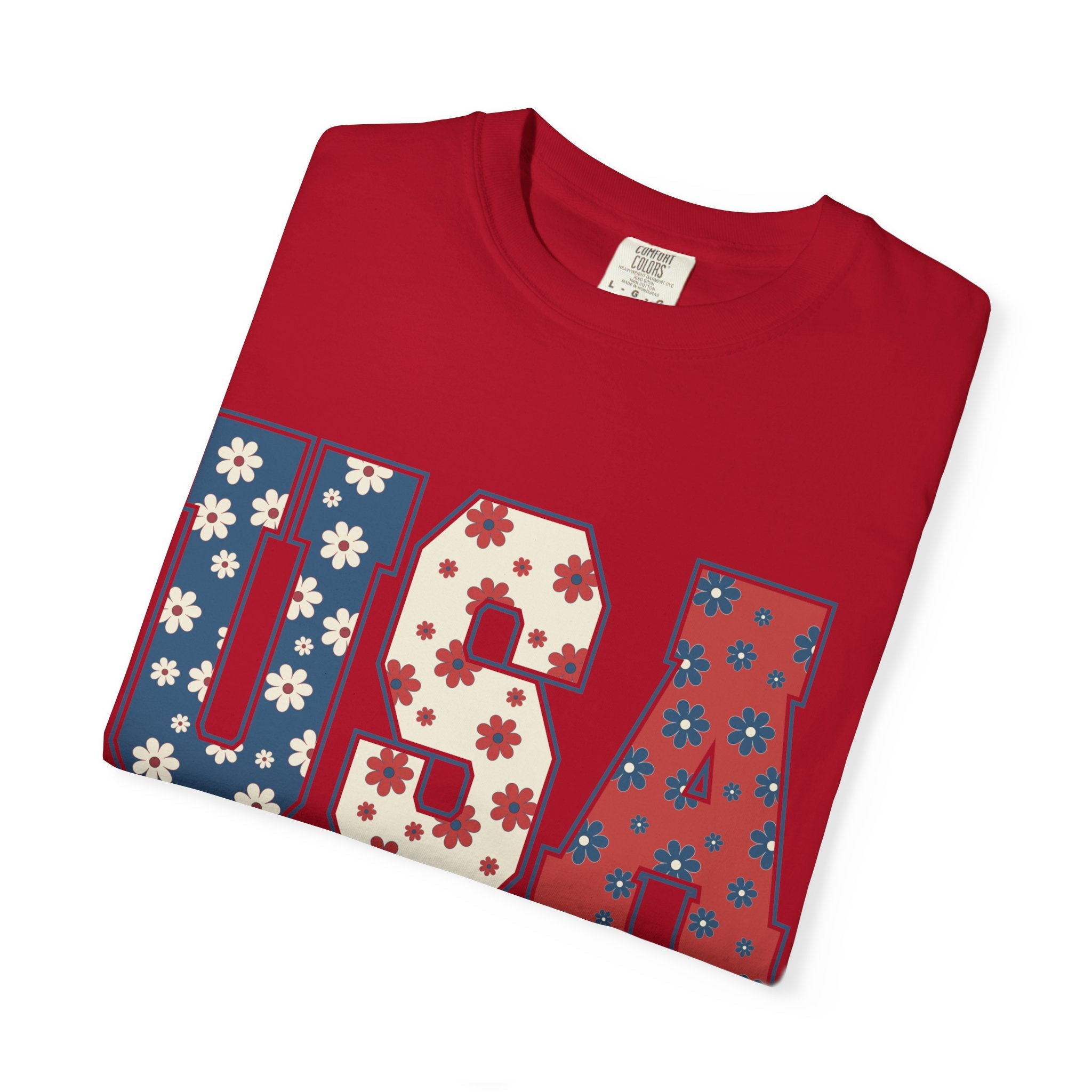 USA Floral Tee