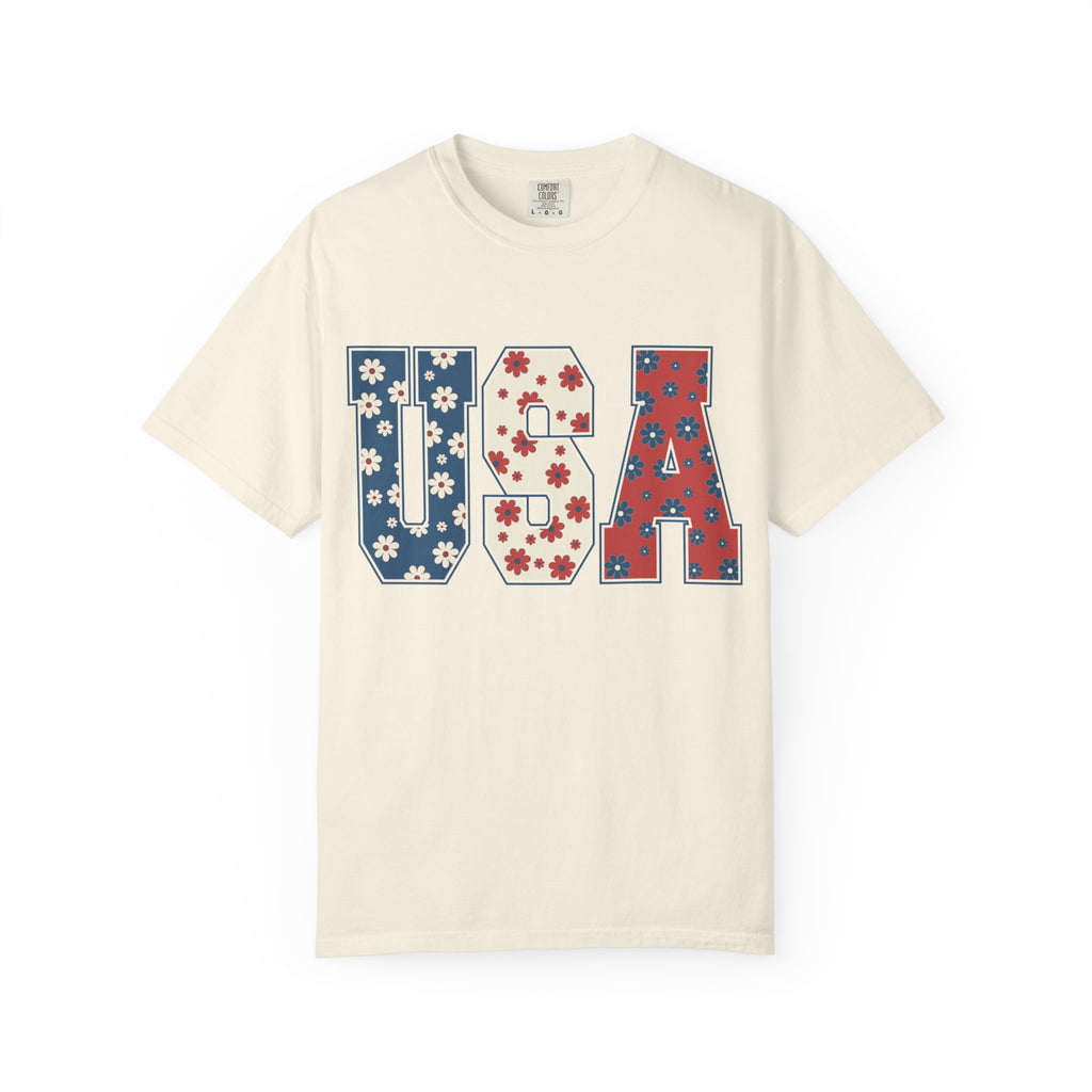 USA Floral Tee