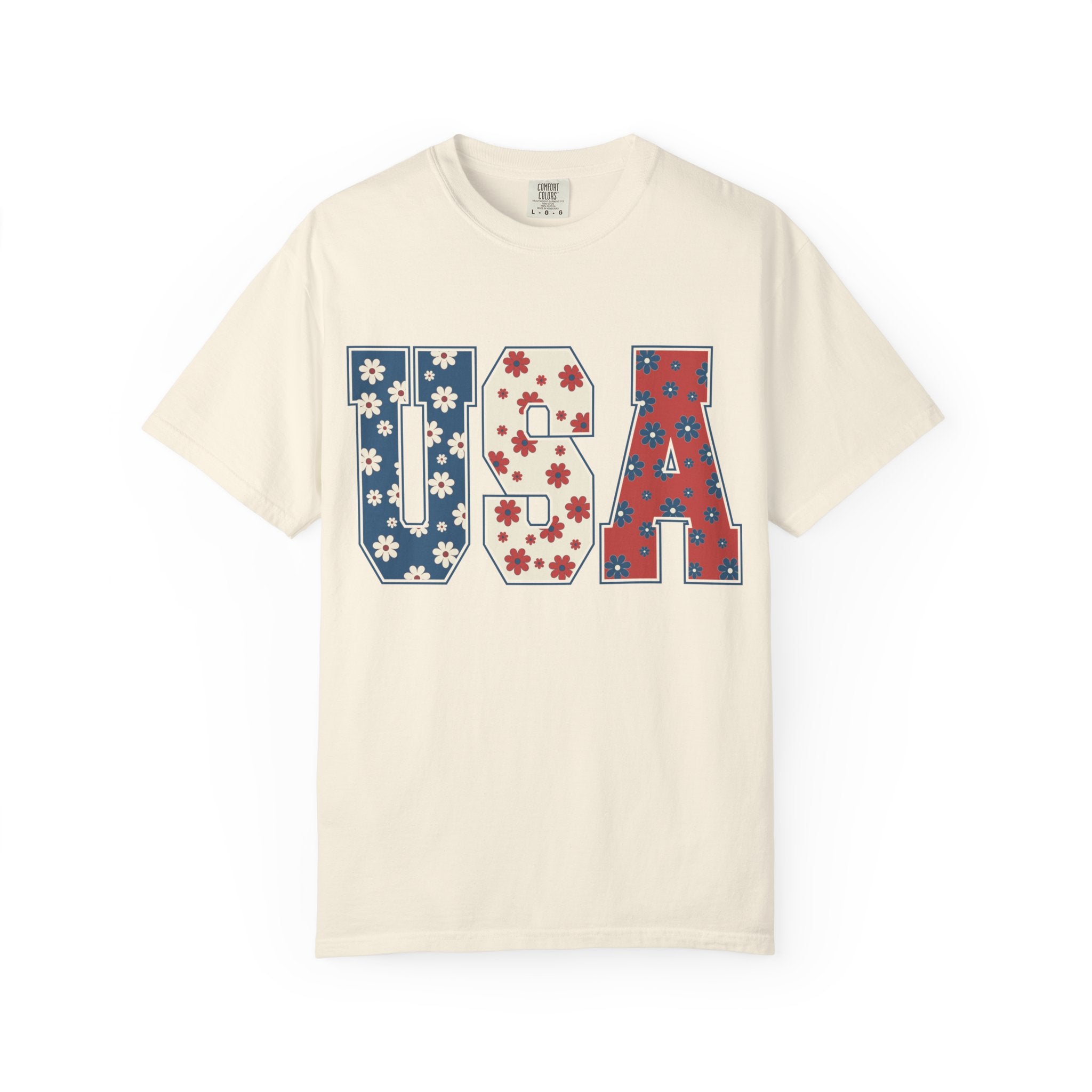 USA Floral Tee