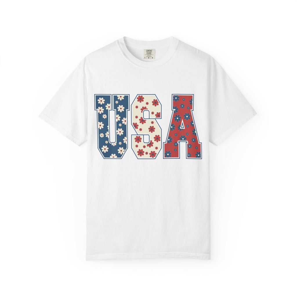 USA Floral Tee