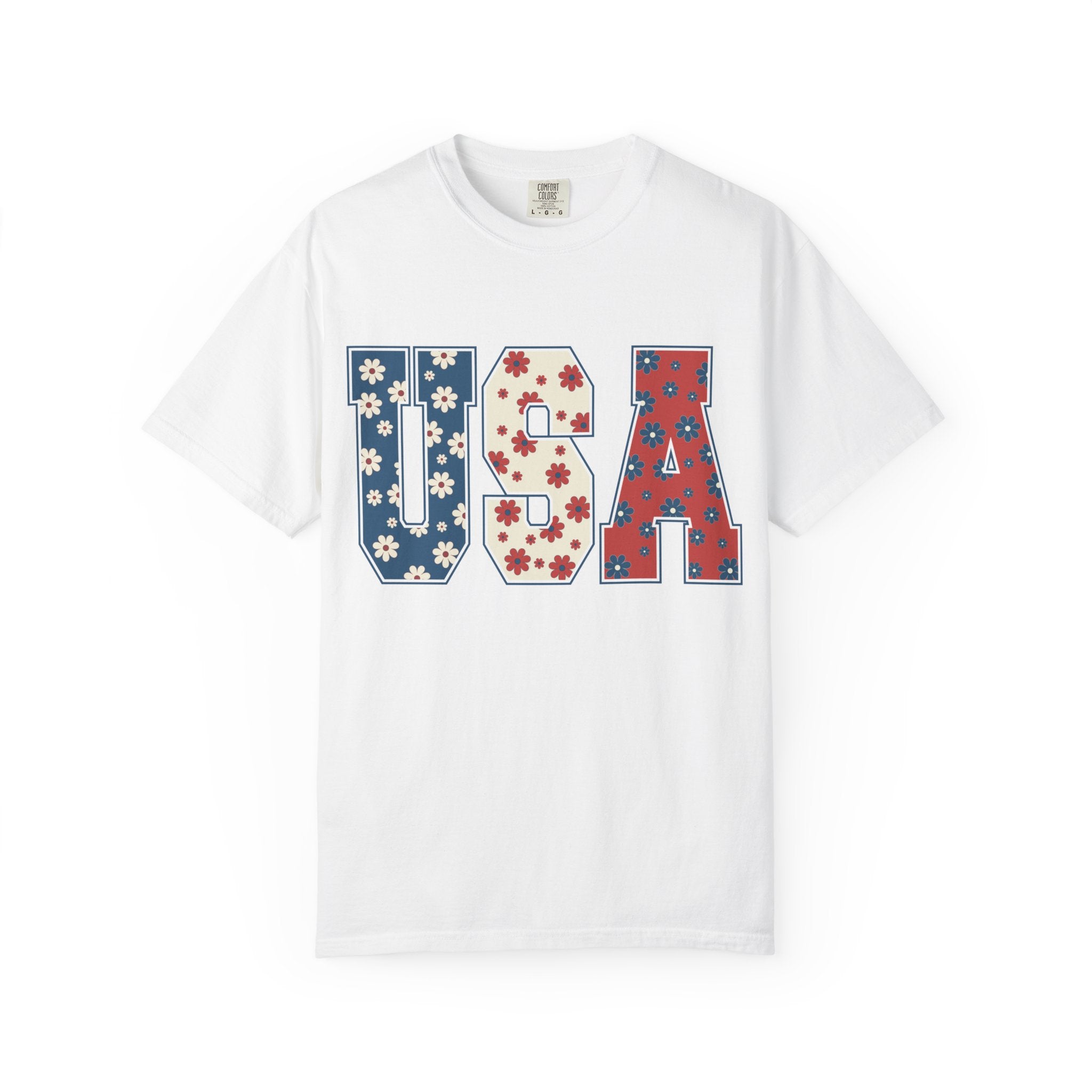 USA Floral Tee
