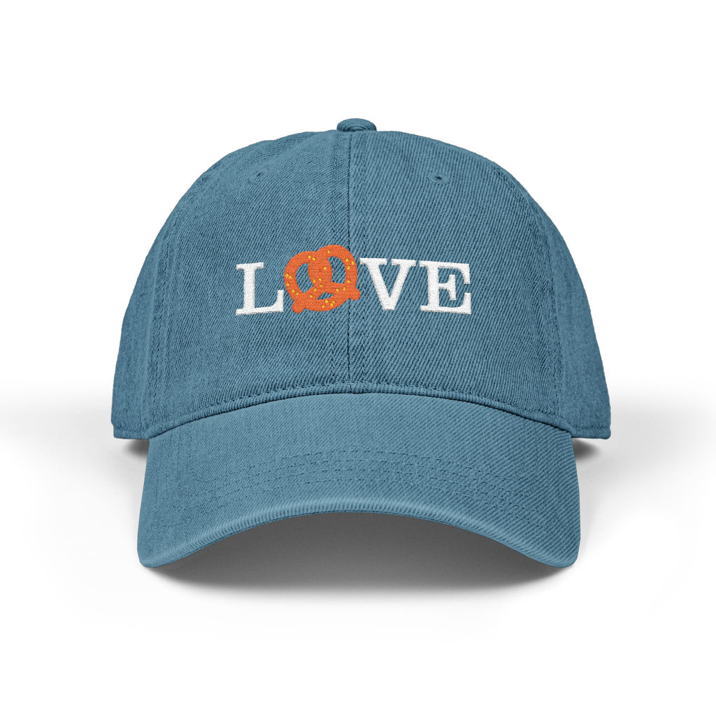 Embroidered LOVE Pretzel Philly adjustable baseball hat