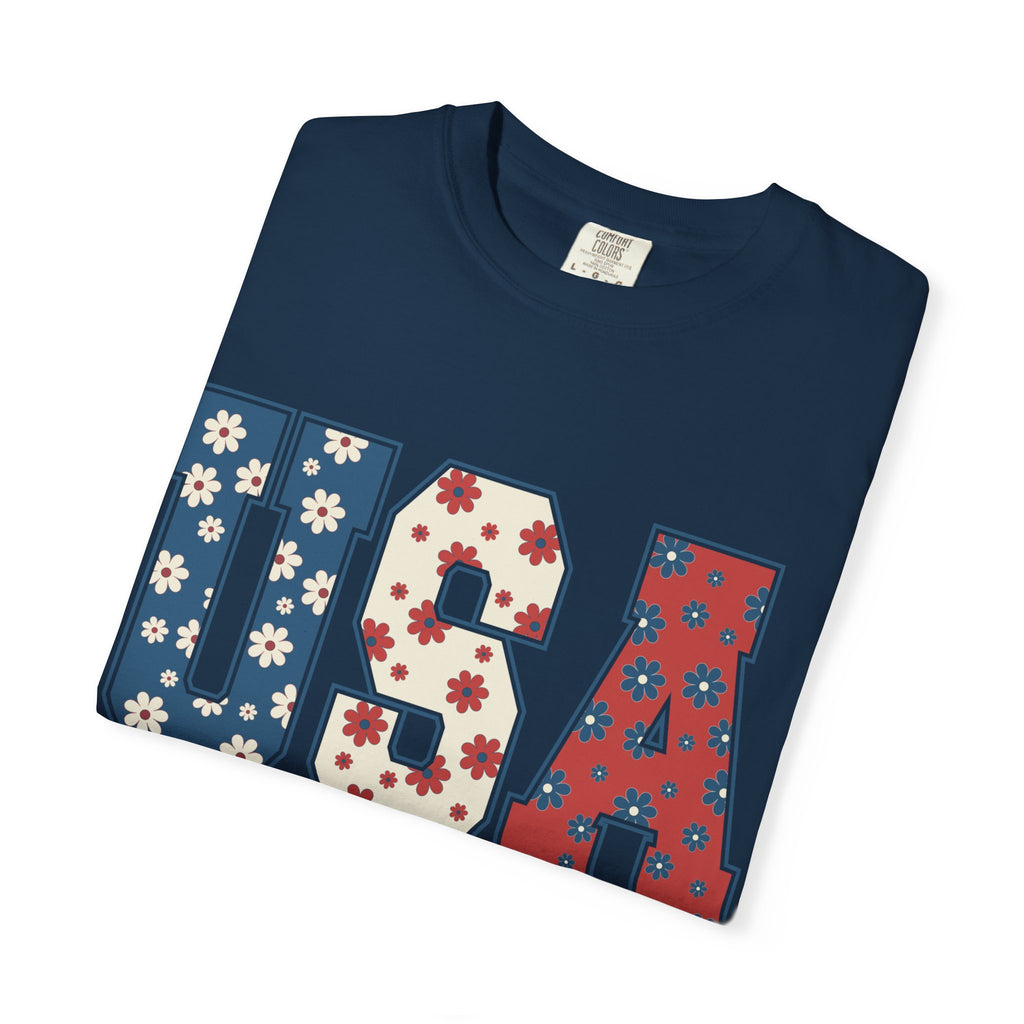USA Floral Tee