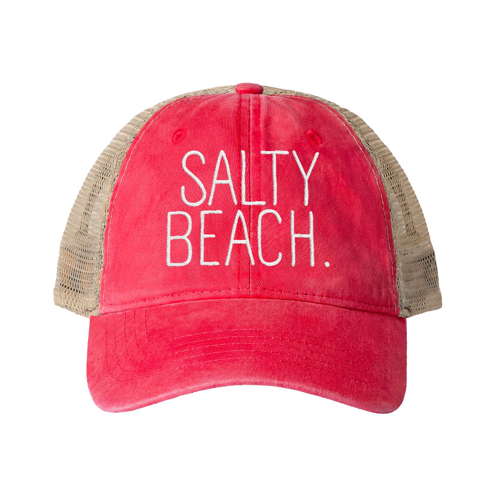 Salty Beach Washed Mesh-Back Cap