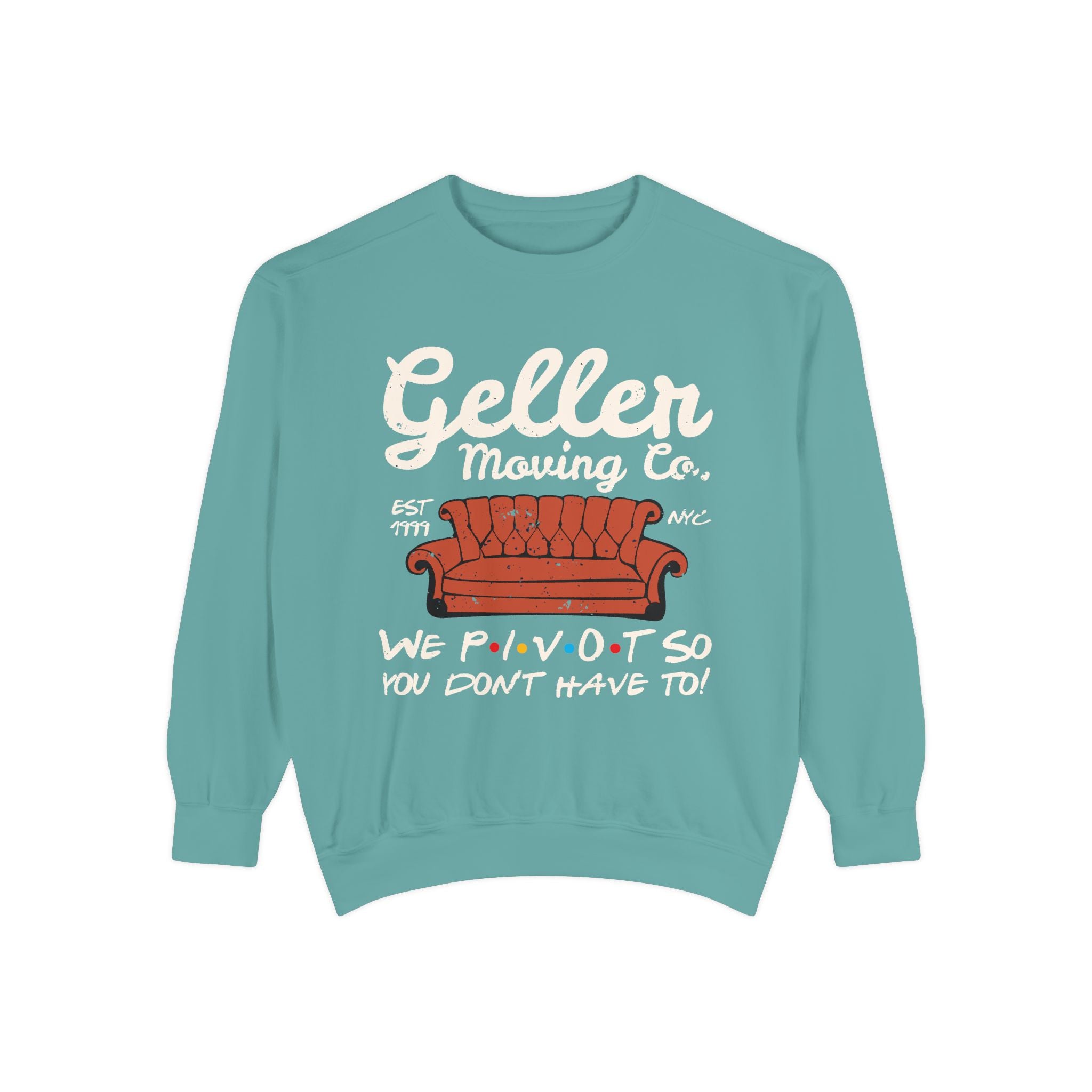 Friends Inspired Geller Moving Co. Pivot Crewneck Sweatshirt