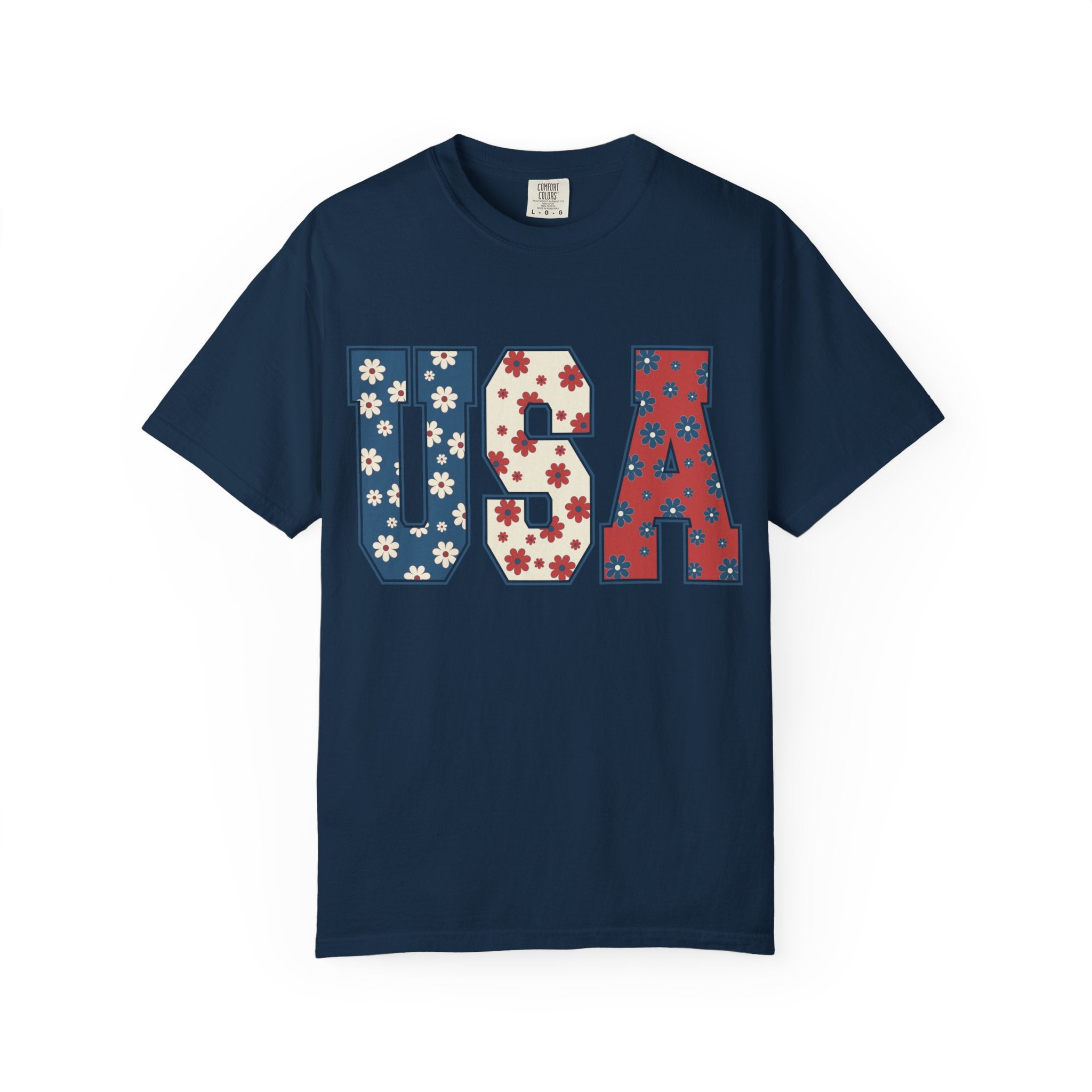 USA Floral Tee
