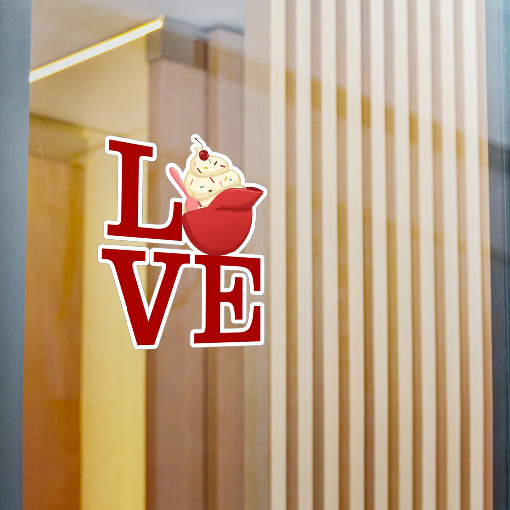 Philly LOVE Baseball Ice Cream Helmet- Kiss-Cut Vinyl Decal Sticker
