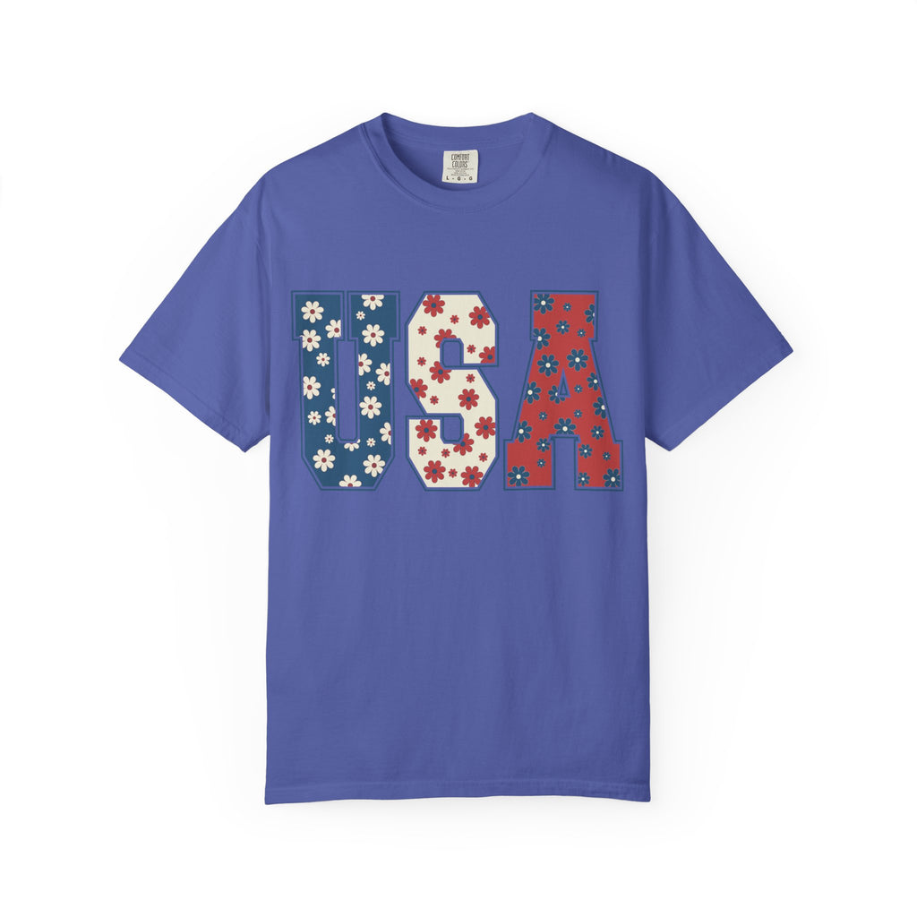USA Floral Tee