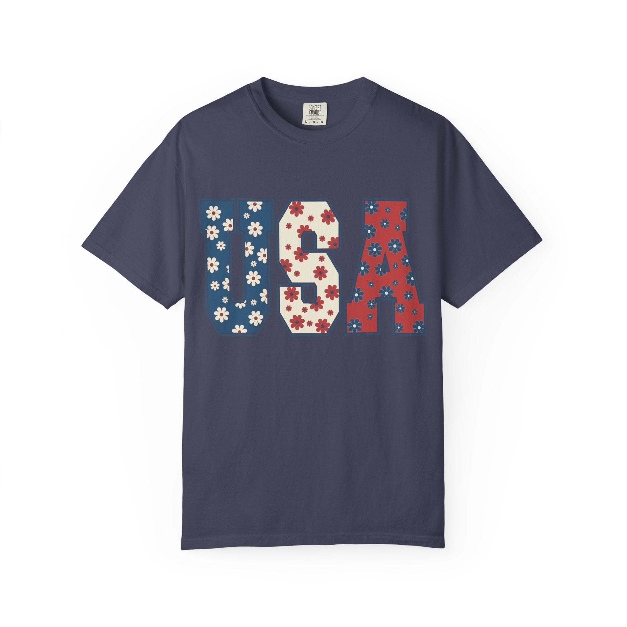 USA Floral Tee