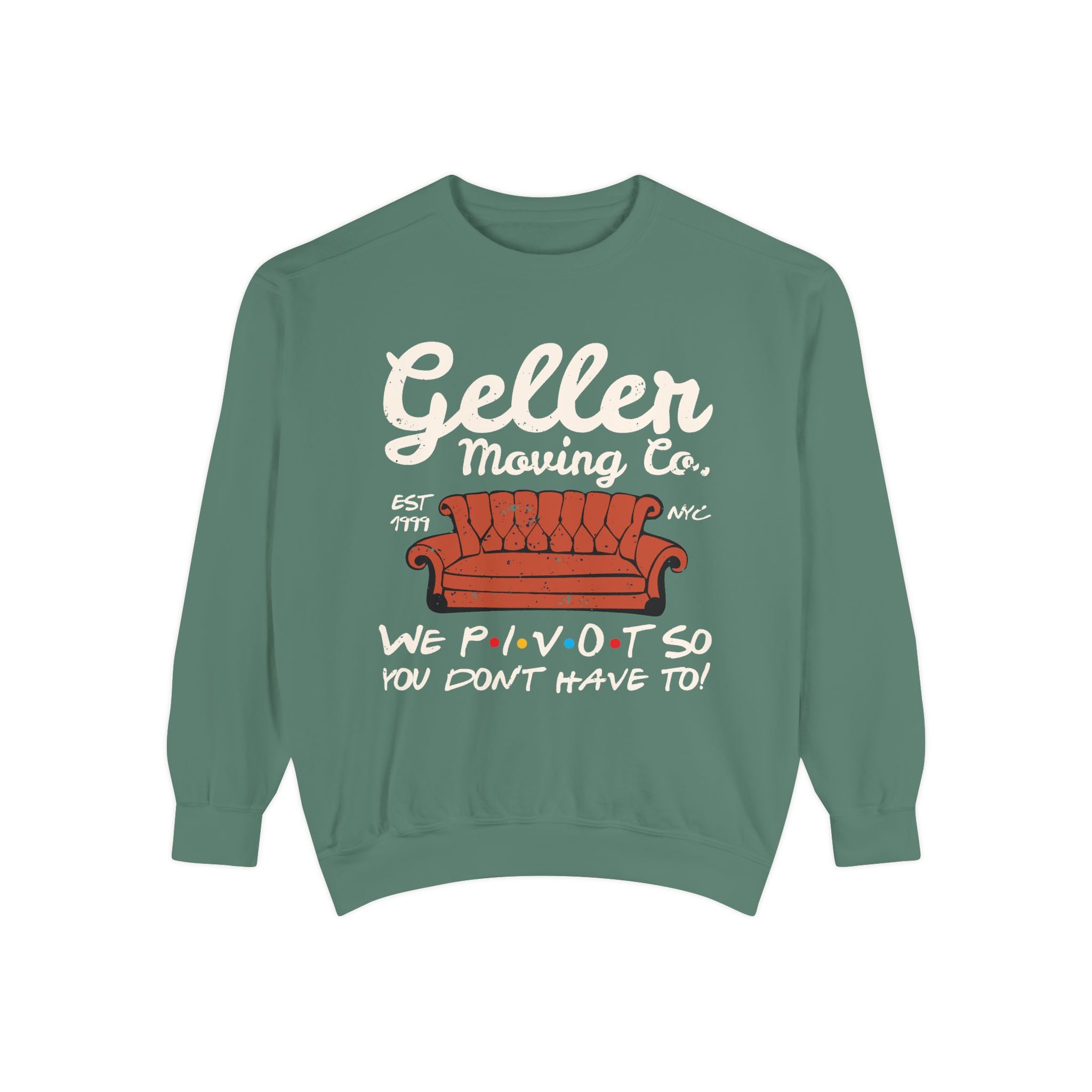 Friends Inspired Geller Moving Co. Pivot Crewneck Sweatshirt