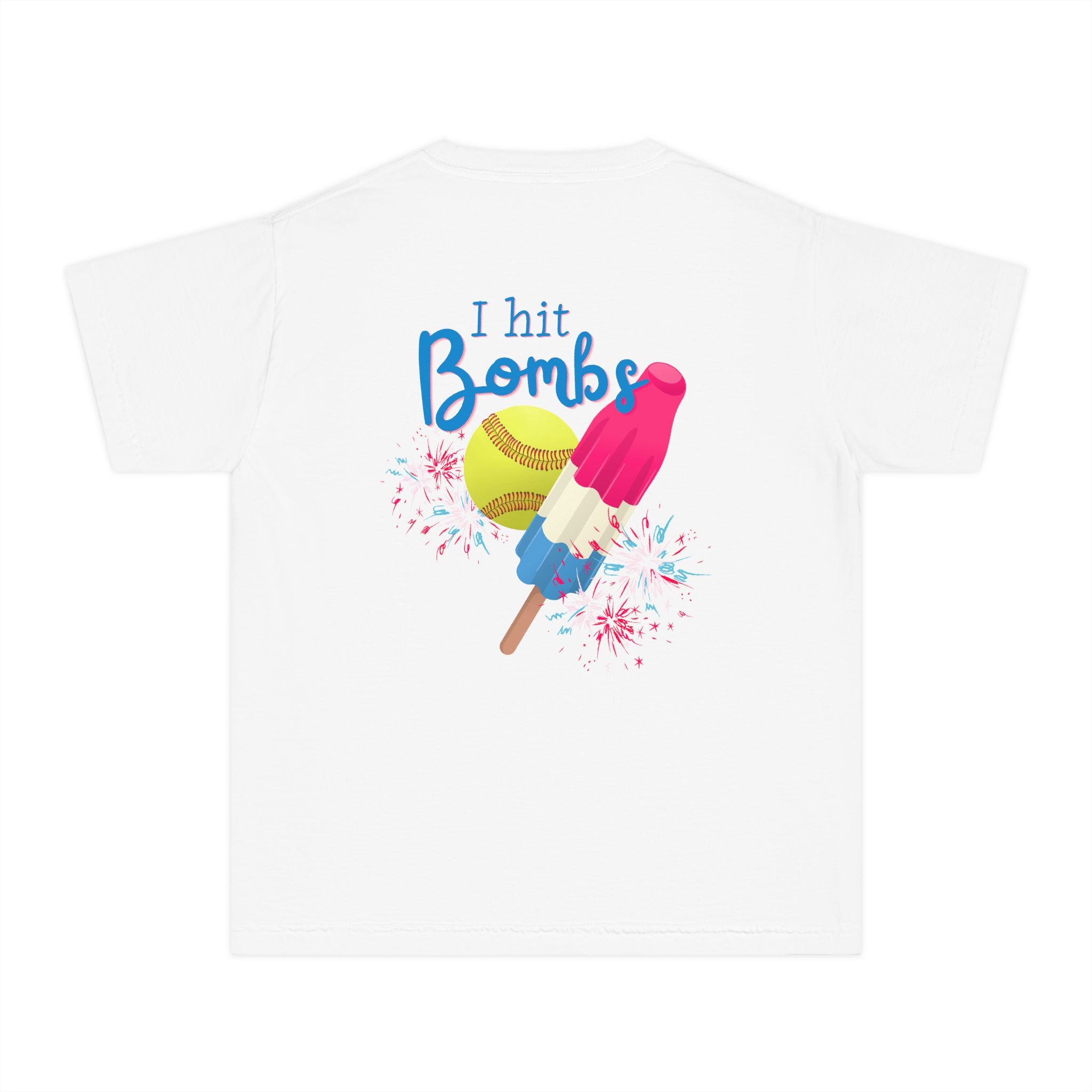 Youth "I Hit Bombs" Popsicle Softball Tee