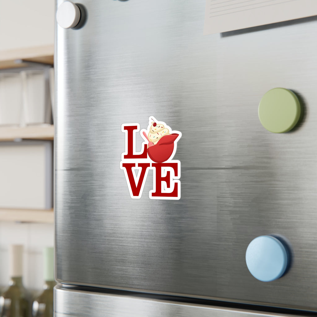 Philly LOVE Baseball Ice Cream Helmet- Kiss-Cut Vinyl Decal Sticker