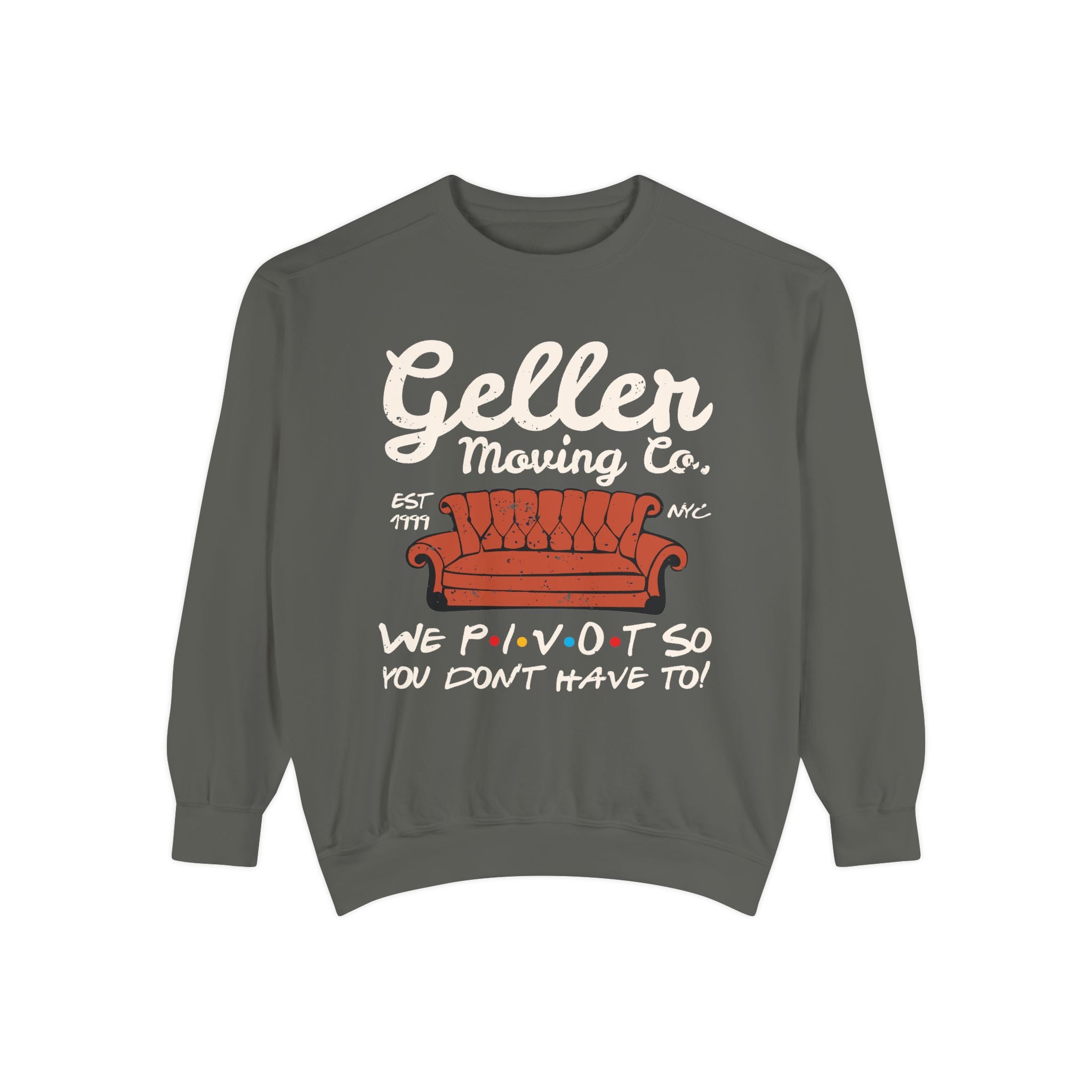 Friends Inspired Geller Moving Co. Pivot Crewneck Sweatshirt