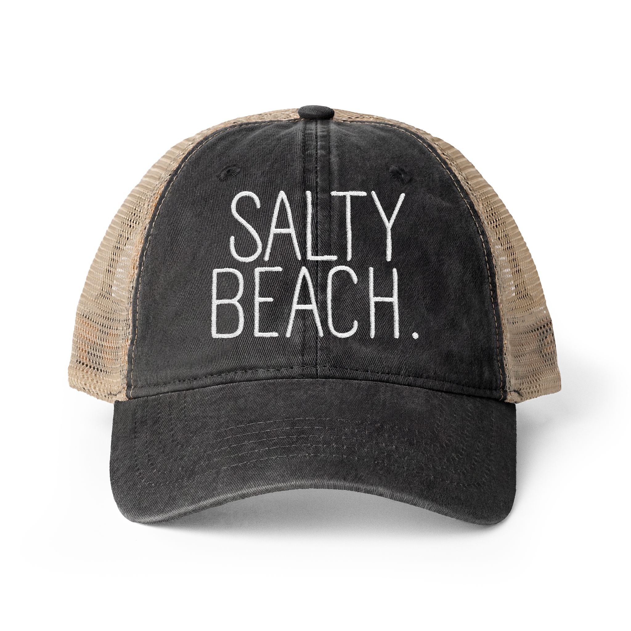 Salty Beach Washed Mesh-Back Cap